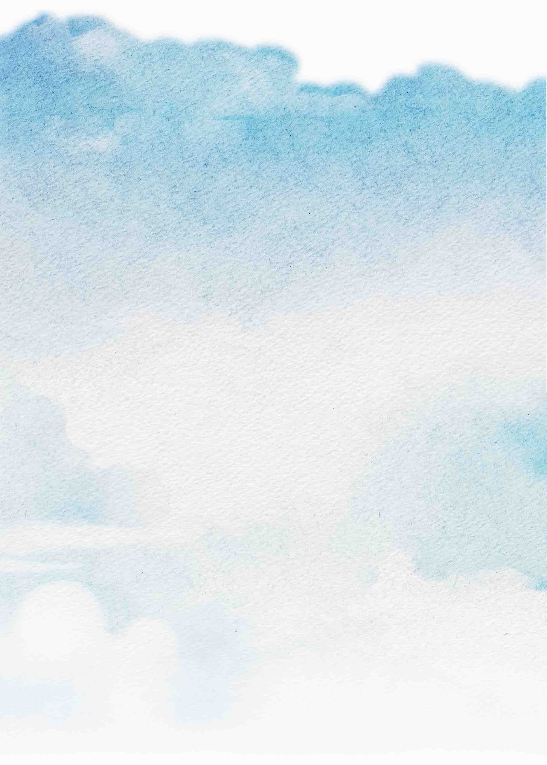 watercolour clouds