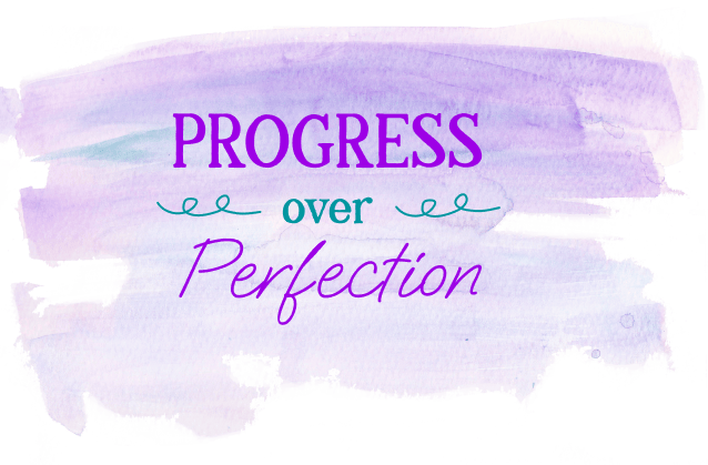 Coaching quote - progress over perfection